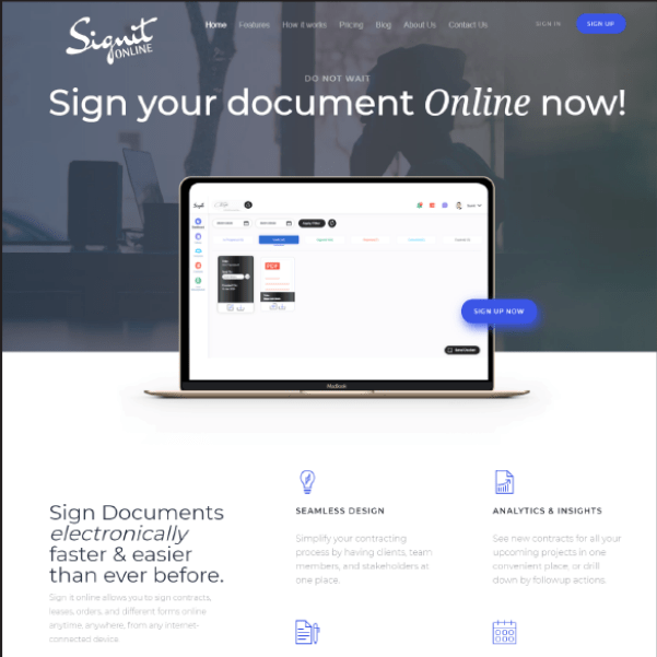 Sign your document online